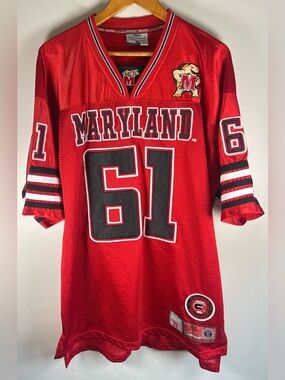 Vintage 1990s Maryland College Football Jersey Terrapins Men’s Size L Red EUC